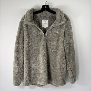 Simply Southern Fuzzy Sherpa Quarter Zip Pullover - Size M